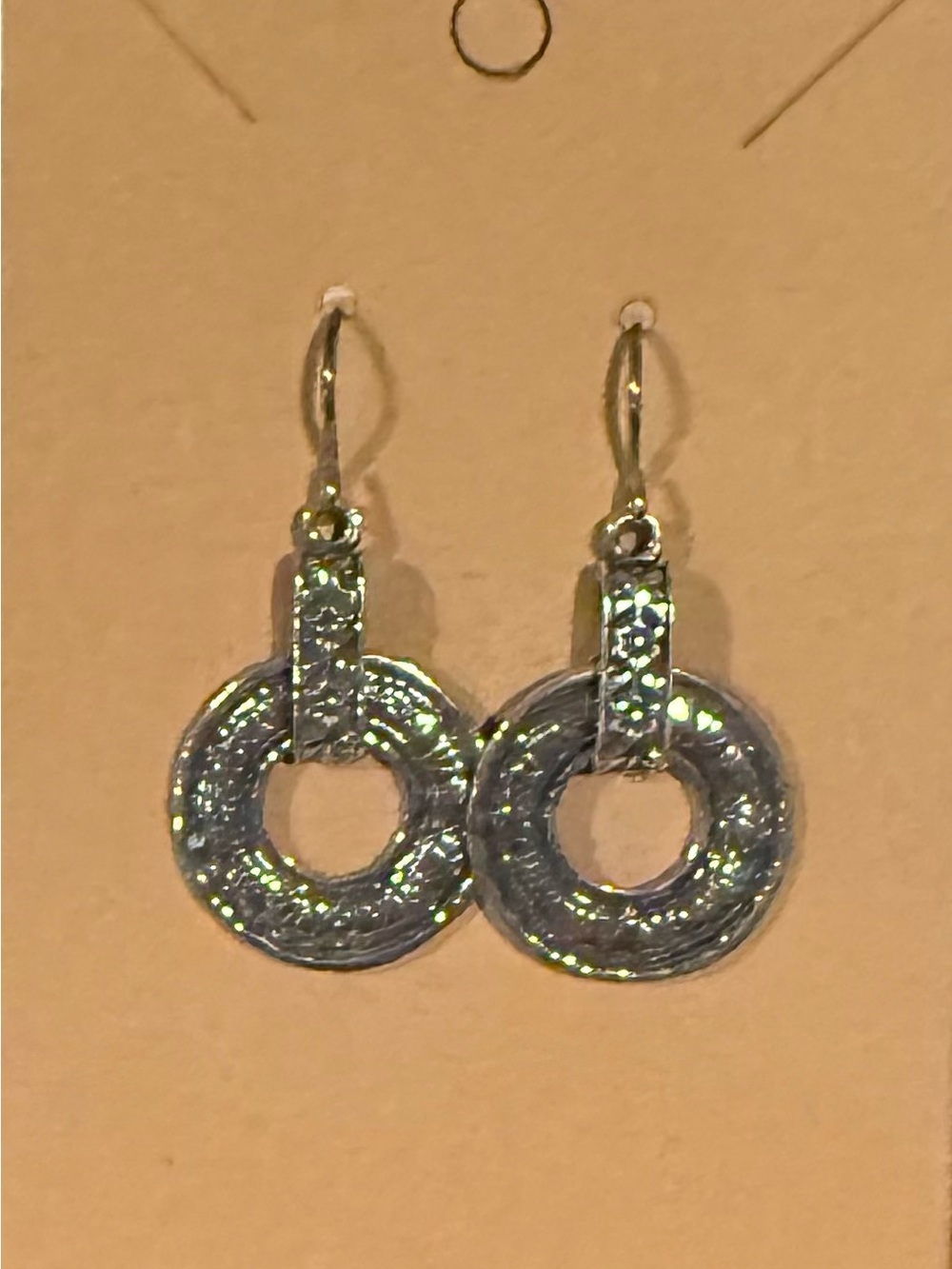Silver Hoop Dangle Earrings - Women Jewelry